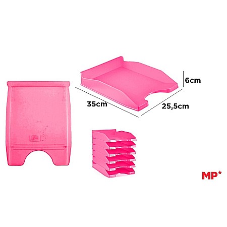 Tavite pentru documente - TAVITA PLASTIC IPB ROZ TRANSPARENT PO013