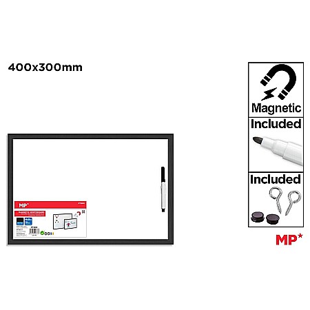 MIJLOACE DE PREZENTARE - WHITEBOARD MAGNETIC IPB 30*40 CU MARKER RAMA PLASTIC PT300I