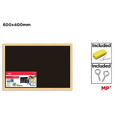 MIJLOACE DE PREZENTARE - TABLA NEAGRA IPB 40*60CM CU CRETA RAMA LEMN PT301N