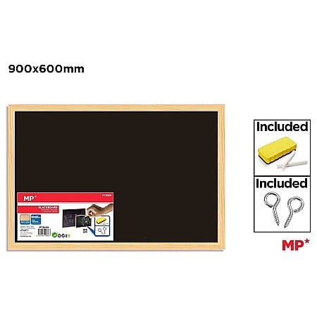 MIJLOACE DE PREZENTARE - TABLA NEAGRA IPB 60*90CM CU CRETA RAMA LEMN PT302N