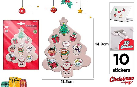 Abtibilduri, Stickere Christmas - STICKER 3D IPB 10BUC MOTIV CRACIUN CH24045