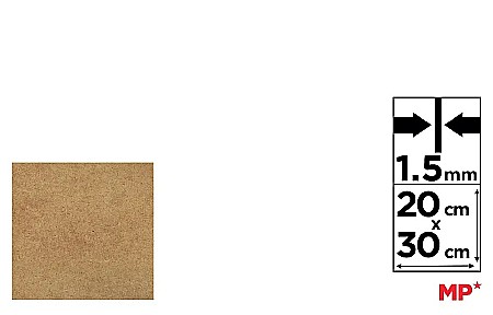 Traforaj - PLACA MDF IPB 20*30 CM , GROSIME 1.5 mm PM801