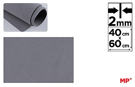 Moosgummi A4, A3, 40x60 - COALA GUMATA IPB 40*60CM 2MM GRI PN554