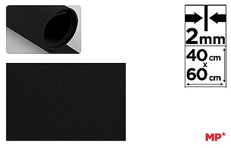 HOBBY - COALA GUMATA IPB 40*60CM 2MM NEGRU PN556