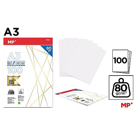 RECHIZITE SCOLARE - HARTIE ALBA IPB A3 80GR 100/SET PN304