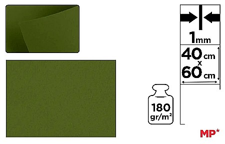 Fetru 40x60 cm - PASLA IPB 40*60CM 1MM VERDE OLIV PN681