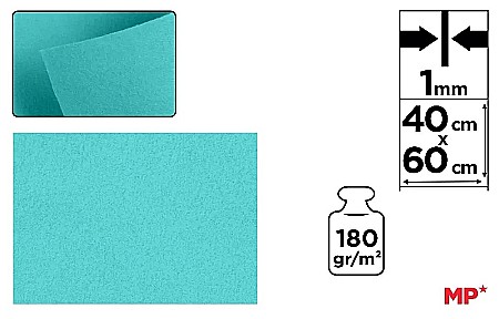 HOBBY - PASLA IPB 40*60CM 1MM TURQUOISE PN684