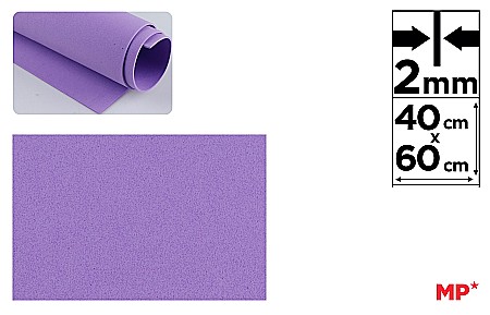 Moosgummi A4, A3, 40x60 - COALA GUMATA IPB 40*60CM 2MM LILA PN563