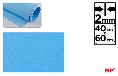 Moosgummi A4, A3, 40x60 - COALA GUMATA IPB 40*60CM 2MM AZUR CLAR PN563-1