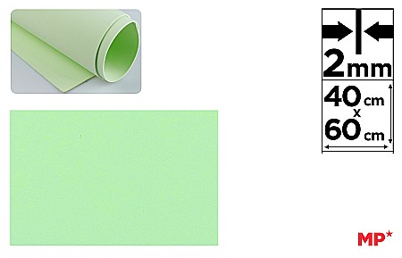 Moosgummi A4, A3, 40x60 - COALA GUMATA IPB 40*60CM 2MM VERDE PASTEL PN563-2