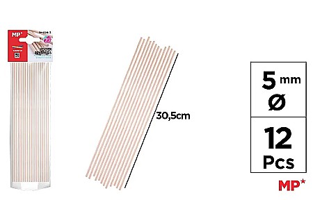 HOBBY - BAGHETE LEMN IPB 5MM*30.5CM 12/SET NATUR PM028-3