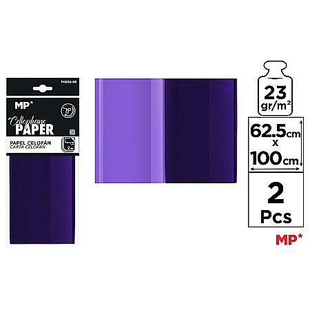 Cutii, Sacose, Pungi, Ambalaje Christmas - CELOFAN IPB 62.5*100CM 2/SET VIOLET PN206-06