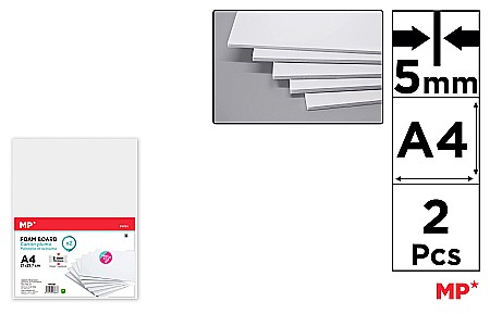 Carton mousse (Foamboard) - CARTON MOUSSE IPB A4 5MM 2/SET ALB PN701