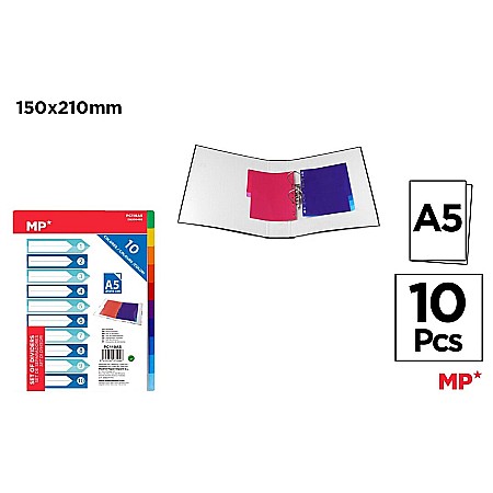 ORGANIZARE SI ARHIVARE - SEPARATOARE INDEX PLASTIC IPB A5, 1-10, 10 CULORI/SET PC119A5
