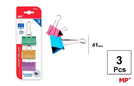 ARTICOLE DE BIROU - CLIPS HARTIE COLOR IPB 41MM 3/SET PA387