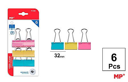 ARTICOLE DE BIROU - CLIPS HARTIE COLOR IPB 32MM 6/SET PA388