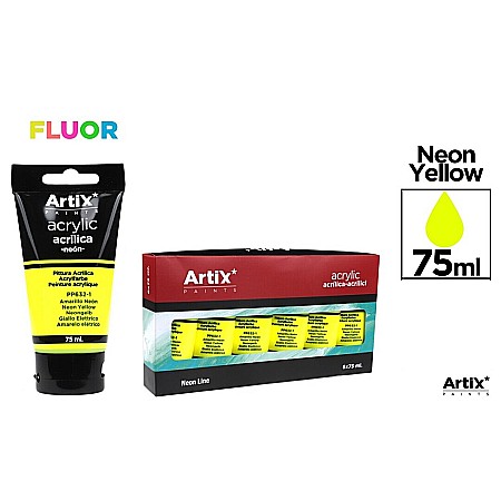 RECHIZITE SCOLARE - CULORI ACRILICE IPB 75ML GALBEN NEON PP632-1