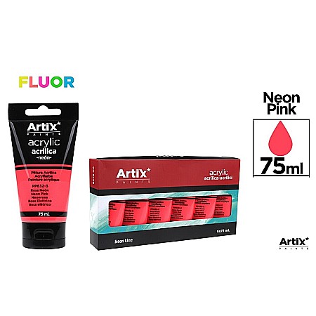 RECHIZITE SCOLARE - CULORI ACRILICE IPB 75ML ROZ NEON PP632-3