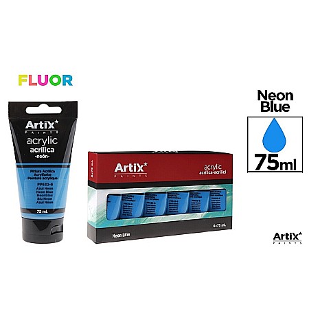 RECHIZITE SCOLARE - CULORI ACRILICE IPB 75ML ALBASTRU NEON PP632-6
