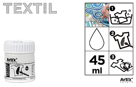 FINE ARTS&GRAPHICS - VOPSEA TEXTILE IPB 45ml ALB PP651-01