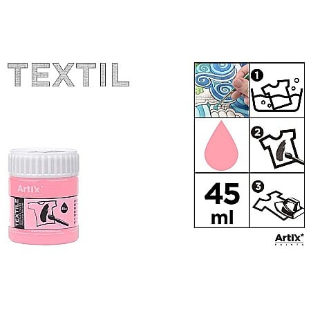 FINE ARTS&GRAPHICS - VOPSEA TEXTILE IPB 45ml ROZ PAL PP651-04