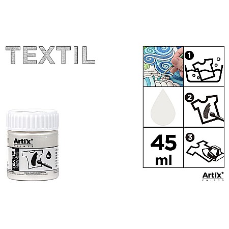 FINE ARTS&GRAPHICS - VOPSEA TEXTILE IPB 45ml ALB PERLAT PP652-3