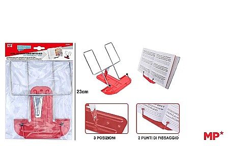 Materiale Didactice - SUPORT CARTE DIN METAL IPB 23CM ROSU PC911