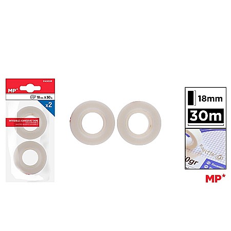 Benzi adezive - BANDA ADEZIVA IPB 18MM*30M INVIZIBILA 2/SET PA503R