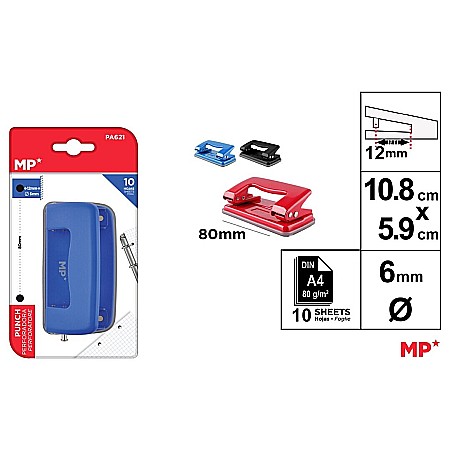 ARTICOLE DE BIROU - PERFORATOR IPB 10 COLI 2 PERFORATII CULORI ASORTATE PA621