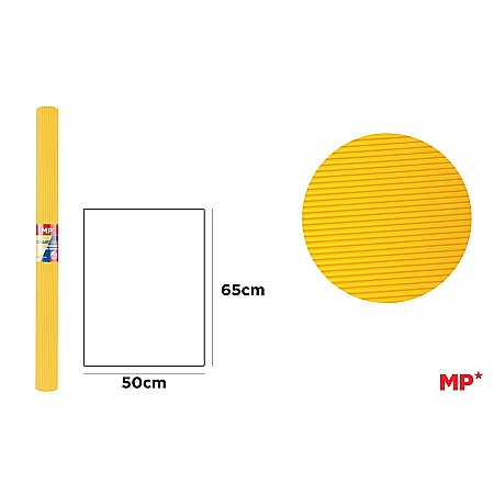 HARTIE PRODUSE DIN HARTIE - CARTON ONDULAT IPB 65*50CM 280GR GALBEN INCHIS PN593-03