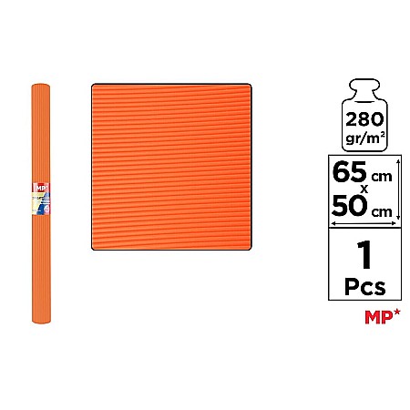 HARTIE PRODUSE DIN HARTIE - CARTON ONDULAT IPB 65*50CM 280GR PORTOCALIU PN593-04