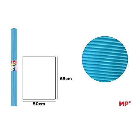 Carton Ondulat - CARTON ONDULAT IPB 65*50CM 280GR ALBASTRU DESCHIS PN593-09