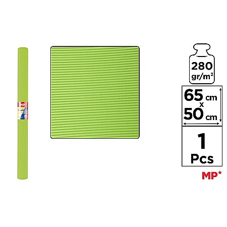 HARTIE PRODUSE DIN HARTIE - CARTON ONDULAT IPB 65*50CM 280GR VERDE FISTIC PN593-11
