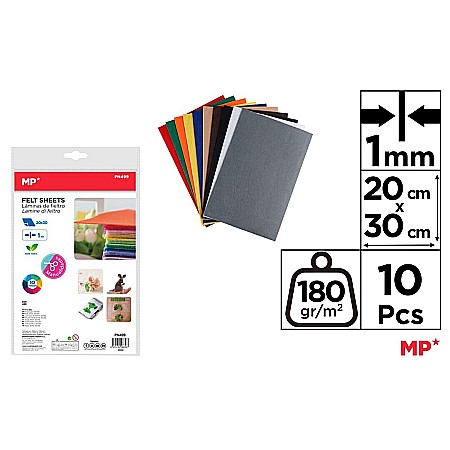 HOBBY - PASLA IPB 20*30CM 1MM 180GR 10/SET CULORI ASORTATE PN499