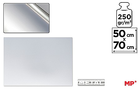 Cartoane/ Hartii Decor 50x70, 70x100, A4 - CARTON LUCIOS IPB 50*70CM 250GR ARGINTIU PN262