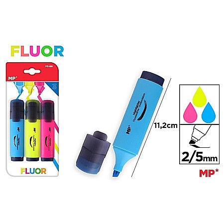 Textlinere - TEXTMARKER IPB 3/SET CULORI FLUO PE488