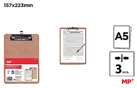 ORGANIZARE SI ARHIVARE - CLIPBOARD LEMN IPB A5 PC916
