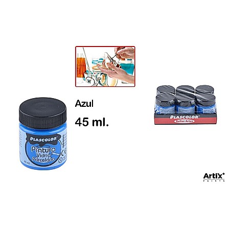 FINE ARTS&GRAPHICS - VOPSEA PENTRU STICLA SI PORTELAN IPB 45ml ALBASTRU PP661-07