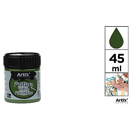 FINE ARTS&GRAPHICS - VOPSEA PENTRU STICLA SI PORTELAN IPB 45ml VERDE PP661-10