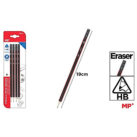 INSTRUMENTE DE SCRIS - CREION GRAFIT IPB HB CU RADIERA NEAGRA 4/SET TRIUNGHIULAR PE312