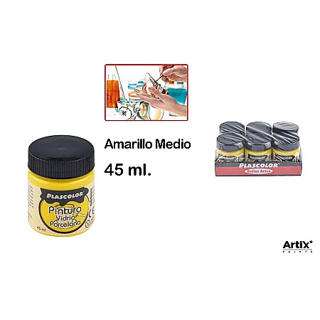 FINE ARTS&GRAPHICS - VOPSEA PENTRU STICLA SI PORTELAN IPB 45ml GALBEN PP661-02