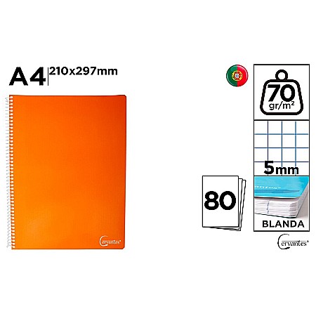 Caiete scolare - CAIET A4 IPB 80F SPIRA COLOR PATRATELE PB721