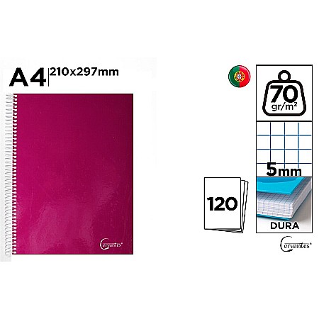 Caiete scolare - CAIET A4 IPB 120F SPIRA PATRATELE PB771