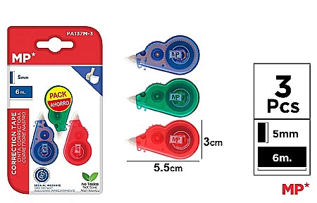 Corectoare - MINI BANDA CORECTOARE IPB 5MM*6M 3/SET PA137M-3