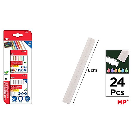 Creta scolara - CRETA ALBA SI COLOR  IPB 24/SET 8CM ROTUNDA PA195