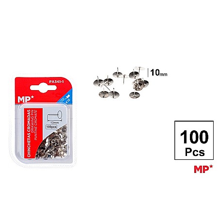 Pioneze - PIONEZE IPB ARGINTII 10MM 100/SET PA341-1