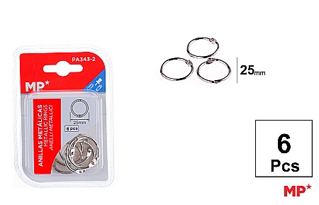 Breloc/ Inel chei, Eticheta bagaje - INELE METALICE IPB 38MM 5/SET PA343-4