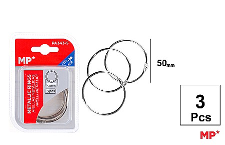 MIJLOACE DE PREZENTARE - INELE METALICE IPB 50MM 3/SET PA343-5