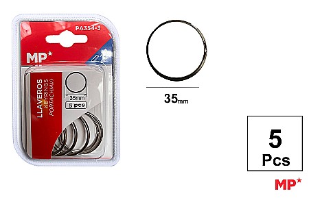 Breloc/ Inel chei, Eticheta bagaje - INEL PENTRU BRELOC IPB 35MM 5/SET PA354-3