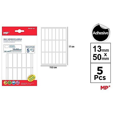 Etichete autoadezive - ETICHETE ADEZIVE IPB 13*50MM 5 COLI/SET 105 BUCATI PN151-14
